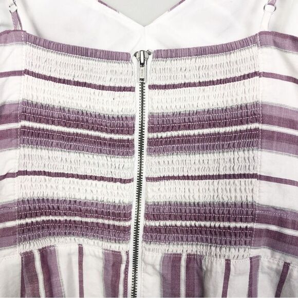 EXPRESS | Purple & White Striped Cut Out Midi Length Dress Women’s Size 18 - Picture 10 of 15